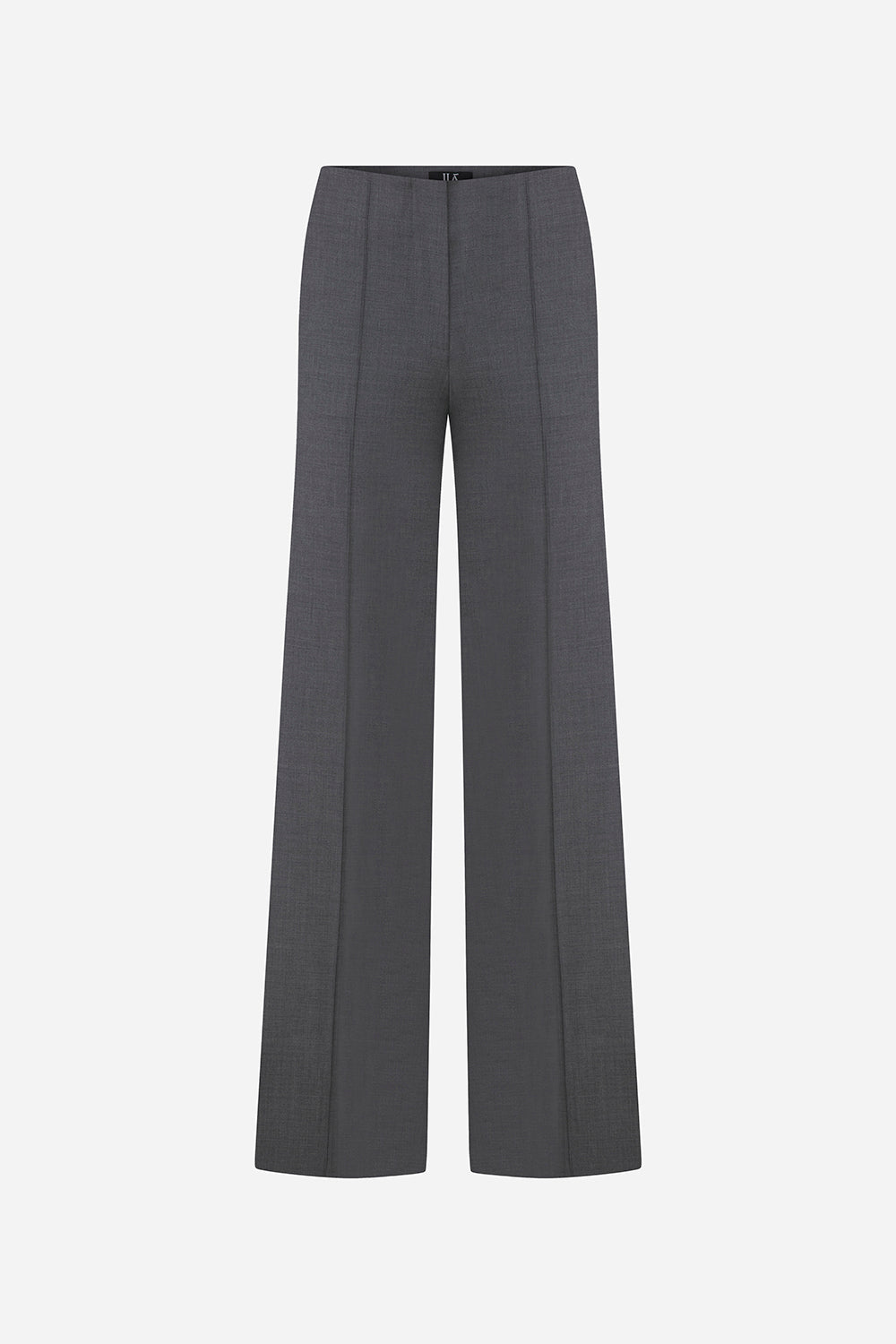 Syvie-Regular Fit Wool Trousers in Grey