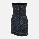 Maelle Strapless Sequin Mini Dress in Navy Blue Sequin