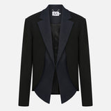 Jolie Blazer with Denim Detail in Black