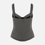 Nova Structured Corset Top in Grey