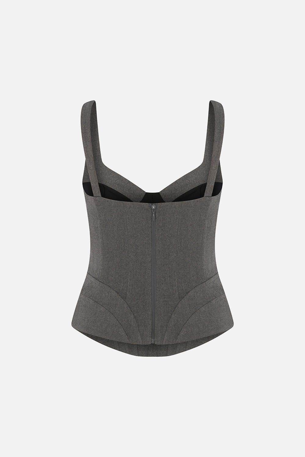 Nova Structured Corset Top in Grey