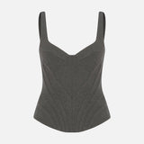 Nova Structured Corset Top in Grey
