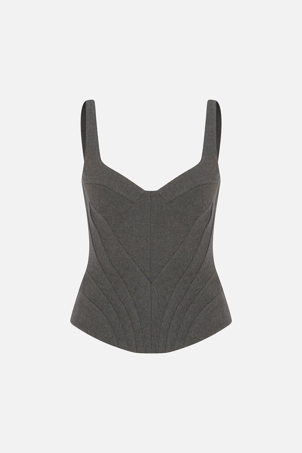 Nova Structured Corset Top in Grey