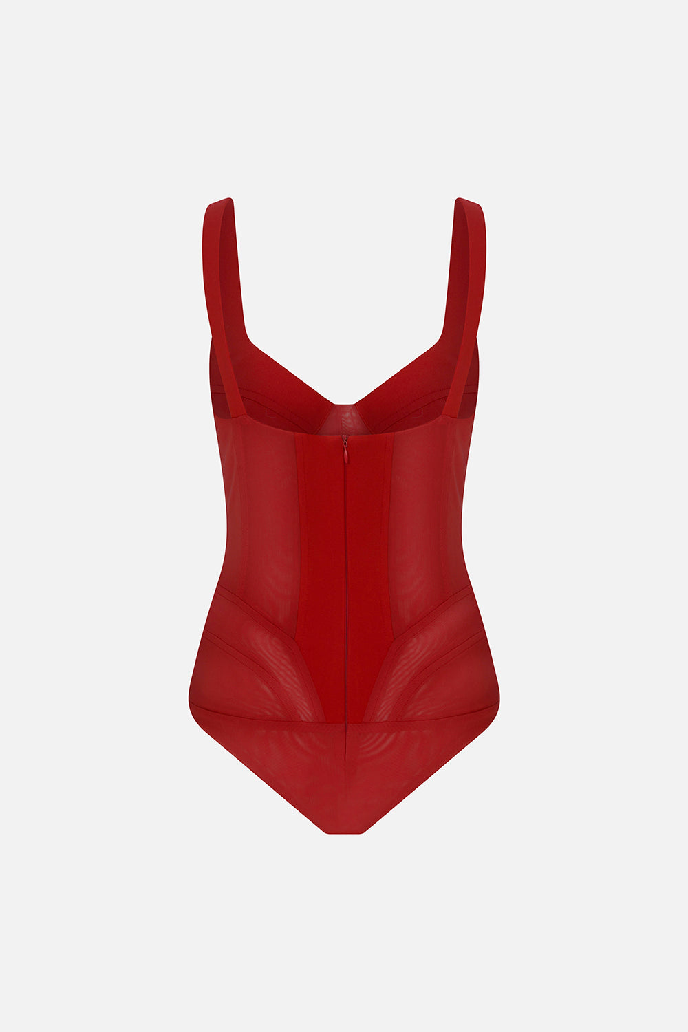 Nicole Corset Bodysuit in Red