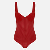 Nicole Corset Bodysuit in Red