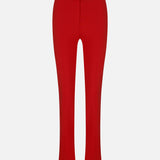 Gia Trousers with Zipper Detail in Red