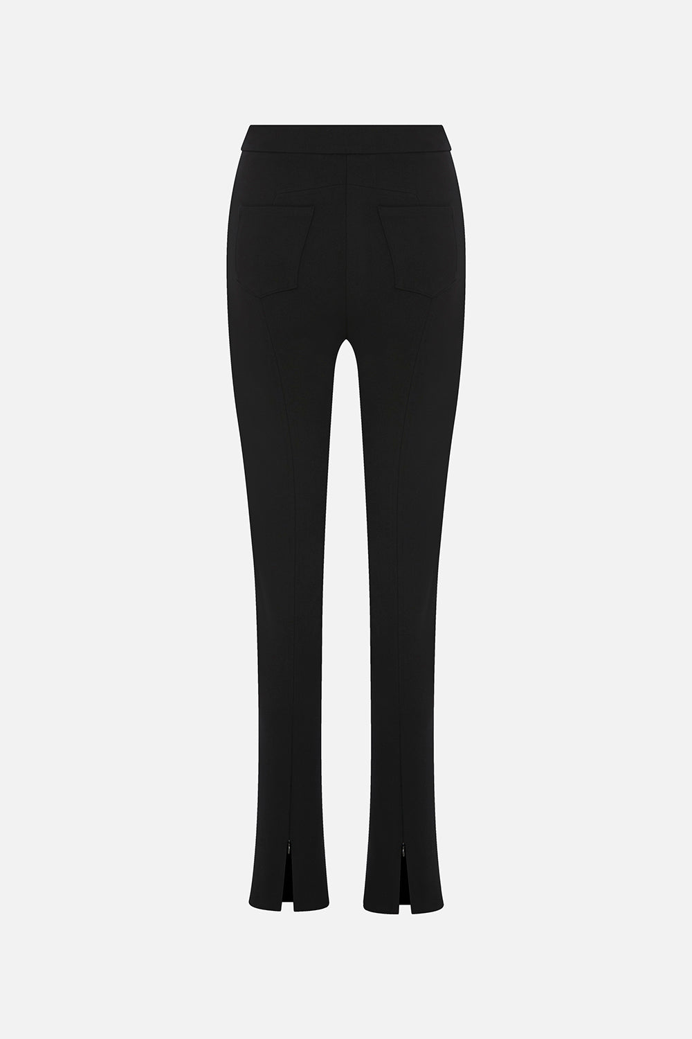 Gia Trousers with Zipper Detail in Black