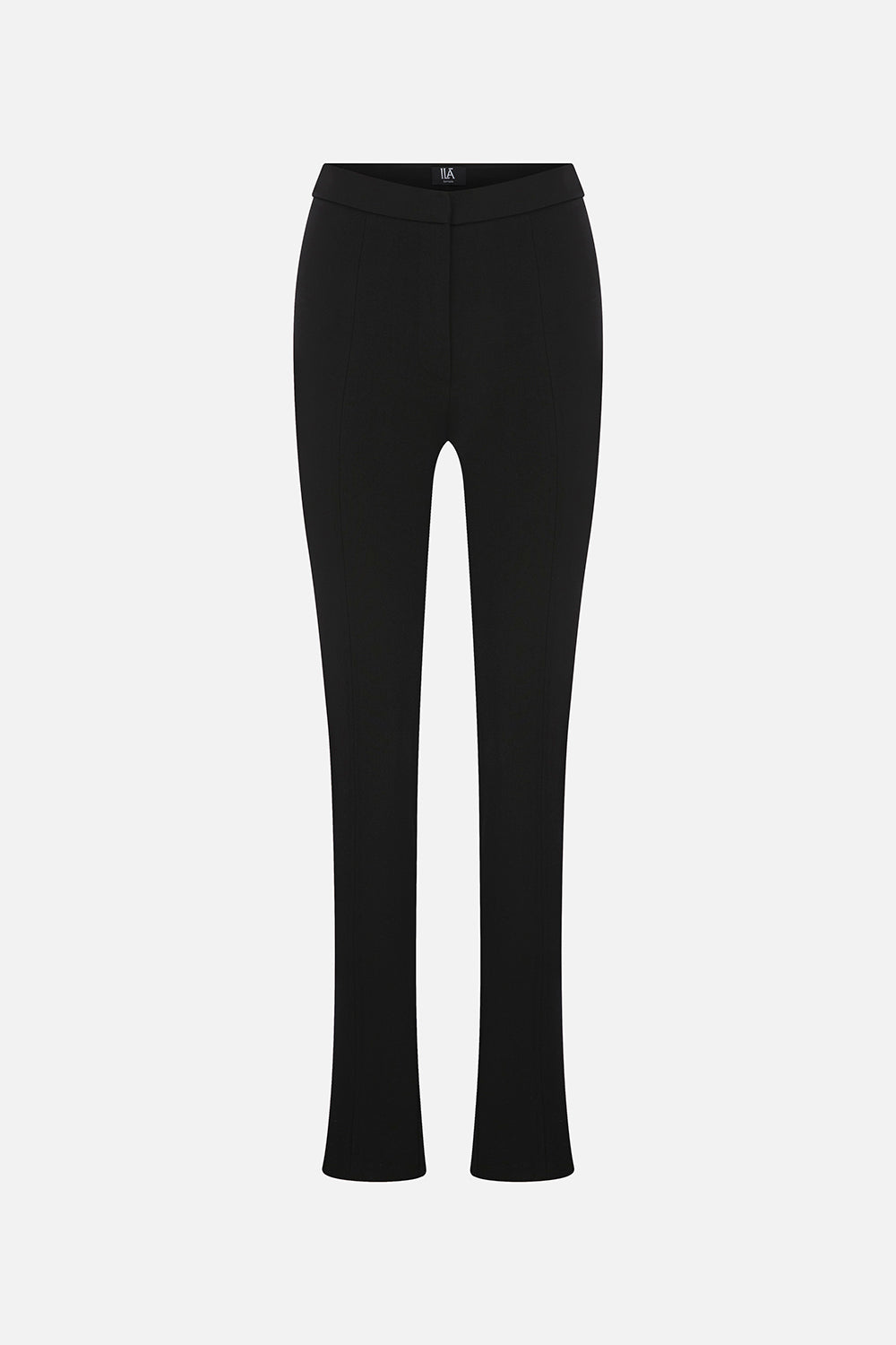 Gia Trousers with Zipper Detail in Black
