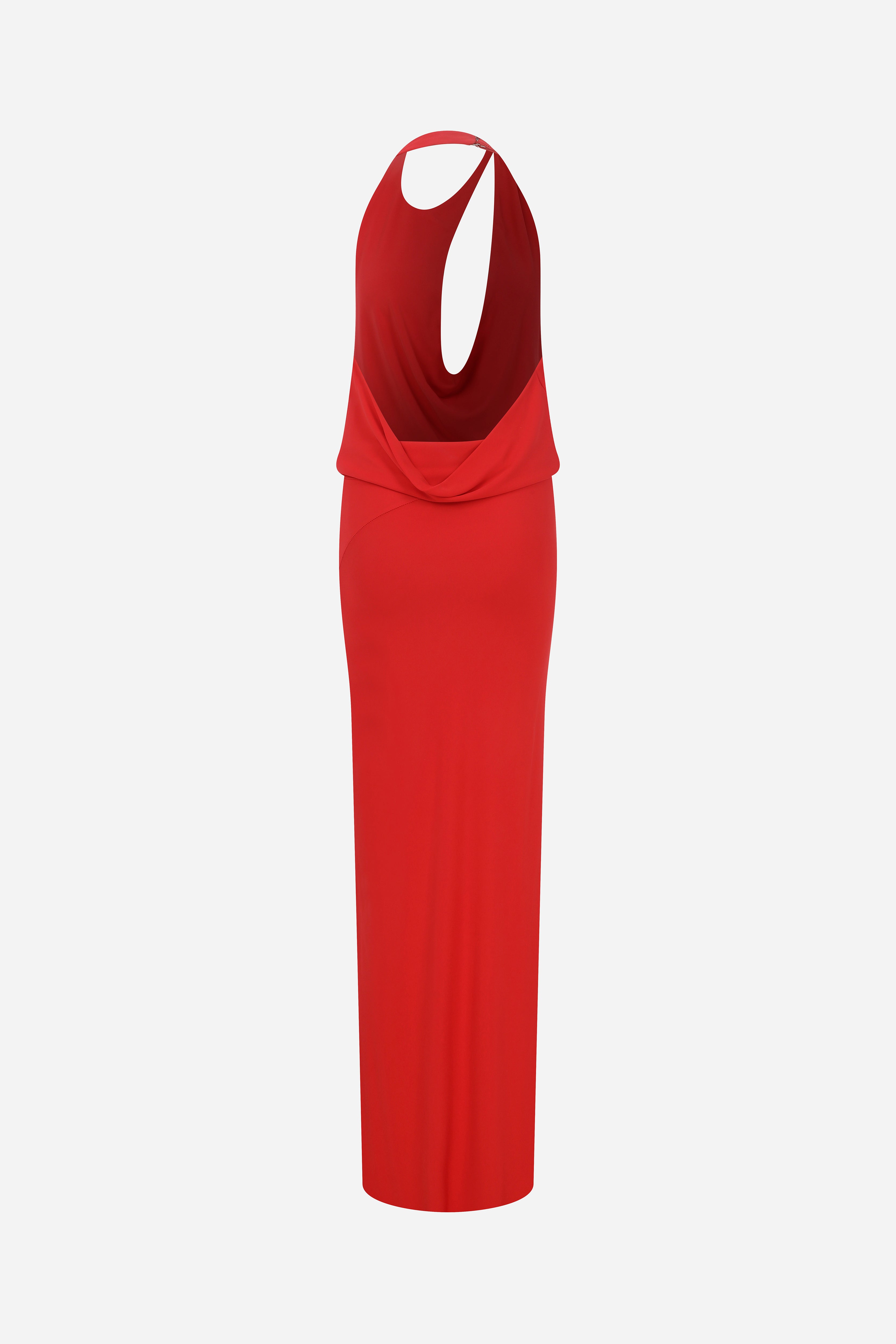 red dress back cut out Diana Maxi Dress - Red