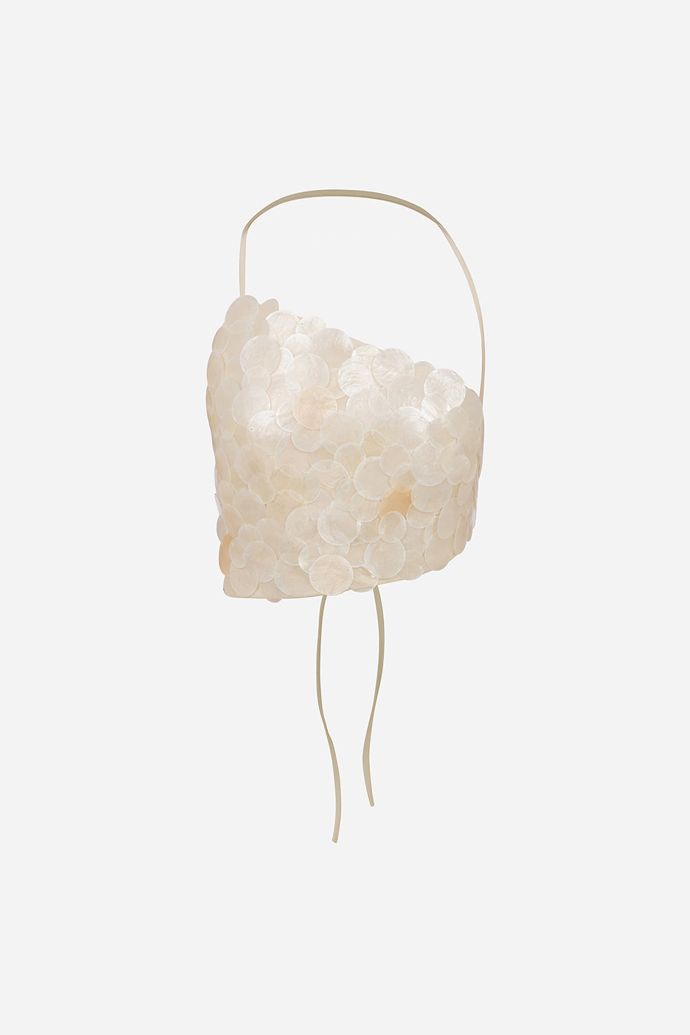 Sierra-Triangle Top With Hand-Beaded-Mother-Of-Pearl Detail