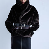 ILA - Extra Long Croco Belt in Black