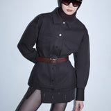 Siena - Embellished Mini Skirt with Front Slit