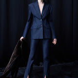 Odine - Denim Trousers With Front Slit