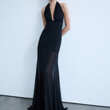 Mel - Corset Detailed Chiffon Dress