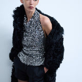 Elly - Backless Sequin Top