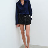 Wendy - Beaded Sequin Shorts in Black