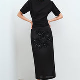 Tux - Tuxedo Belt Detailed T-Shirt in Black