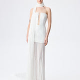 Laura - Strapless 3-String Dress With Crushed Chiffon Detail