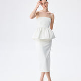 Jacky - Peplum Detail Midi Dress