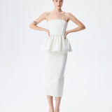 Jacky - Peplum Detail Midi Dress