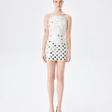 Lilian - Mini Sequin Dress With Hand Stitched Mirrors