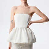 Rosa - Rose Textured Mini Skirt