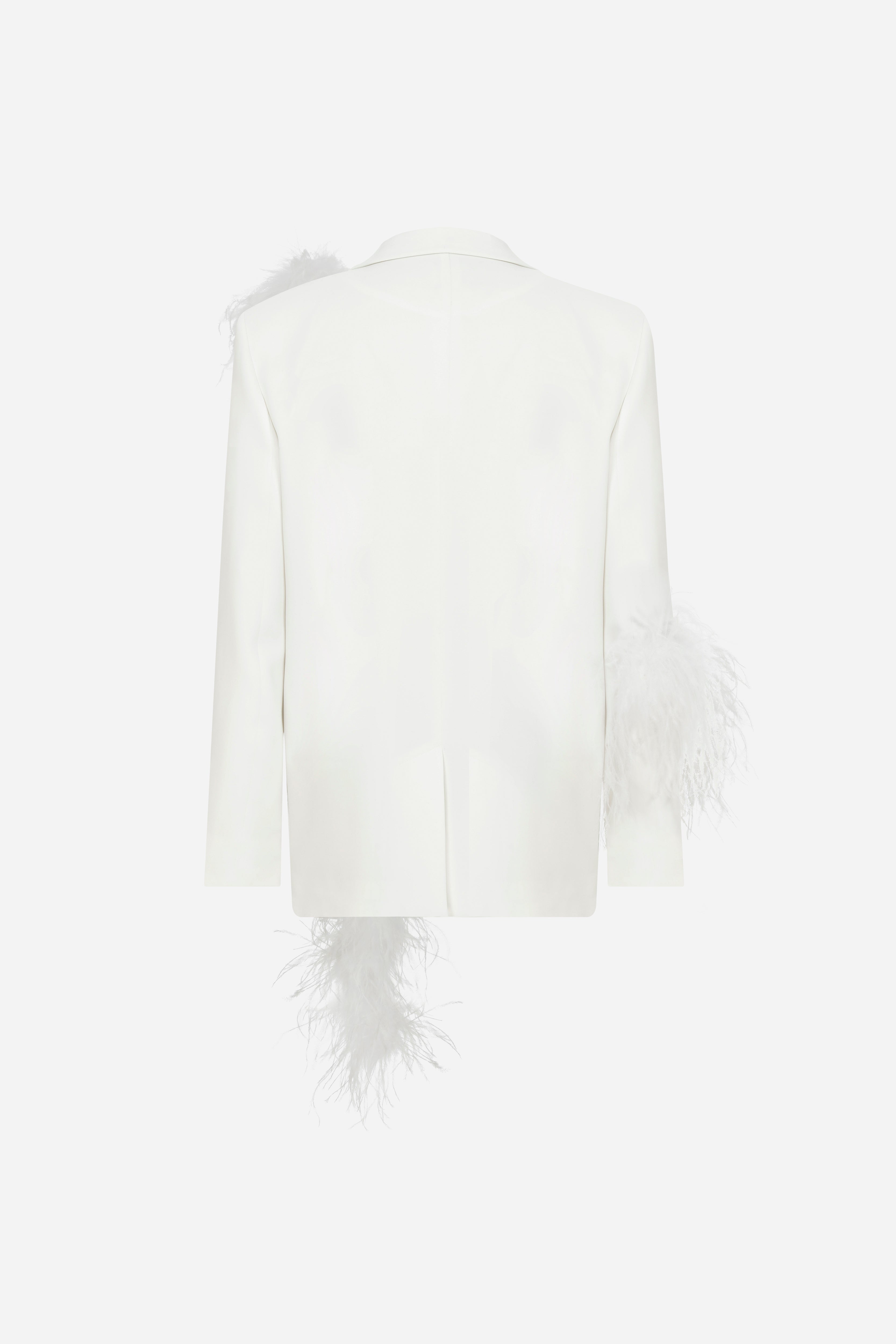 Lily - Oversized Blazer With Feathers