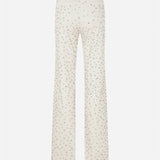 Mira - Embellished Trousers in White