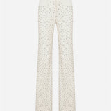 Mira - Embellished Trousers in White