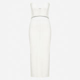 Nadia - Corsetry Inspired Strapless Midi Dress