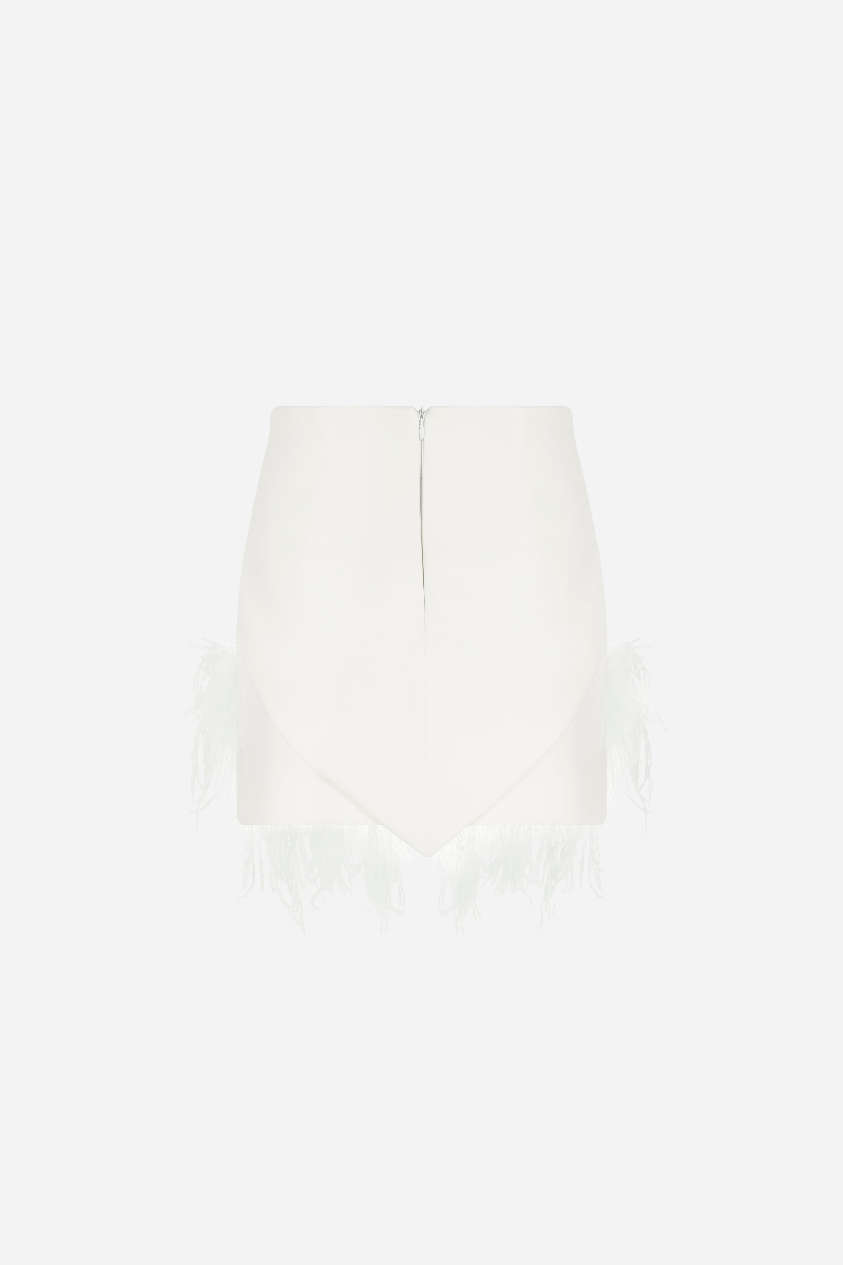 Onika - Mini Skirt With Feather Embellishment