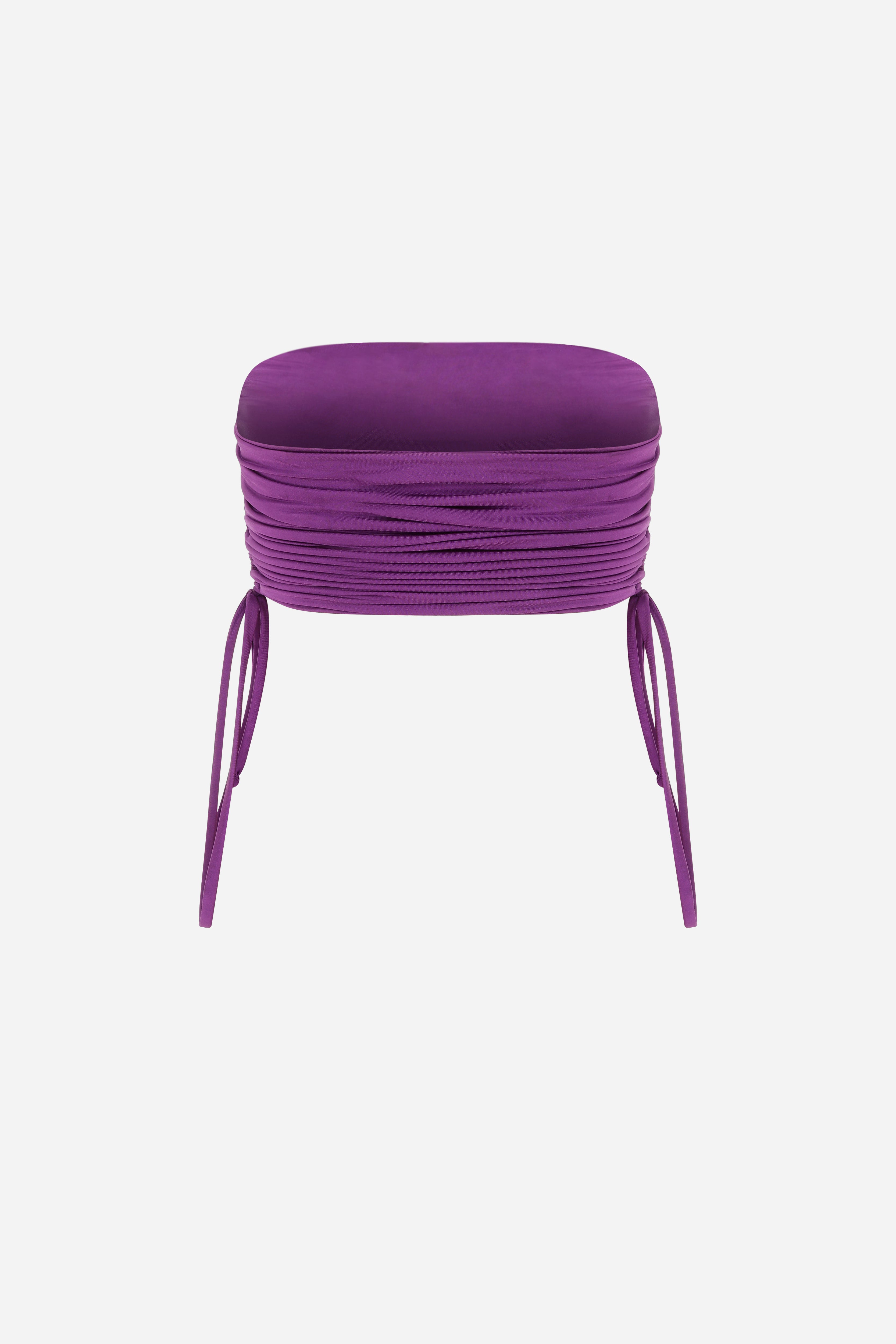 SARITA - Jersey strapless top in purple