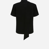 Lola - V Neck T-Shirt With Shawl Detail