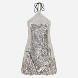 Emily - Sequined Mini Dress With Contrast Piping