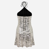 Emily - Sequined Mini Dress With Contrast Piping