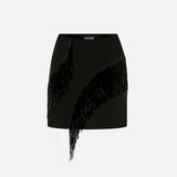 Coco - Beaded Fringe Detailed Mini Skirt