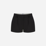 Lou - One Pleated Tailored Shorts in Black