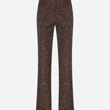 Suki - Beaded Sequin Trousers in Brown
