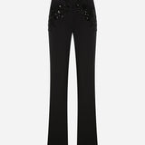 Erica - Trousers With Applique Detail in Black