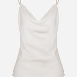 Viola - Cowl Neck Satin Blouse