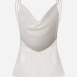 Viola - Cowl Neck Satin Blouse