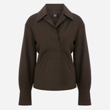 Liane - Wool Shirt in Brown