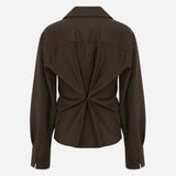 Liane - Wool Shirt in Brown