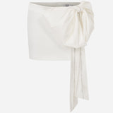 Ode - Bow Detailed Satin Mini Skirt