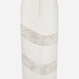 Anisa - Midi Skirt with Hand-Embroidered Lace Details