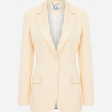 Erica - Saten Yakalı Normal Kesim Blazer Ceket
