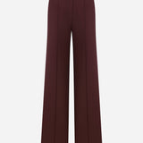 Syvie - Regular Fit Wool Trousers in Burgundy