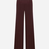Syvie - Regular Fit Wool Trousers in Burgundy