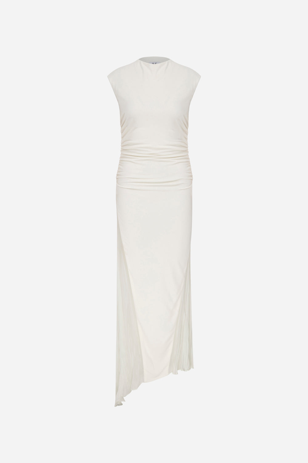 Marissa - Halter Neck Jersey Dress With Crushed Chiffon Details
