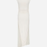 Marissa - Halter Neck Jersey Dress With Crushed Chiffon Details